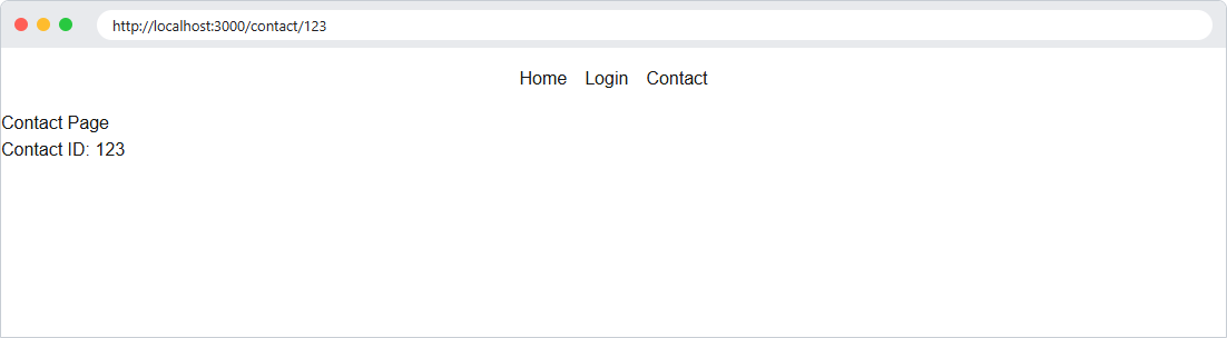 Route parameter displayed - Next.js