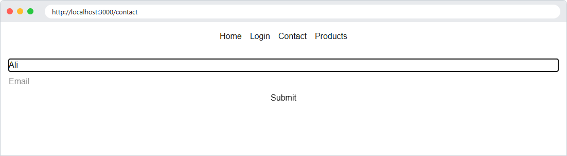 Contact form - Next.js