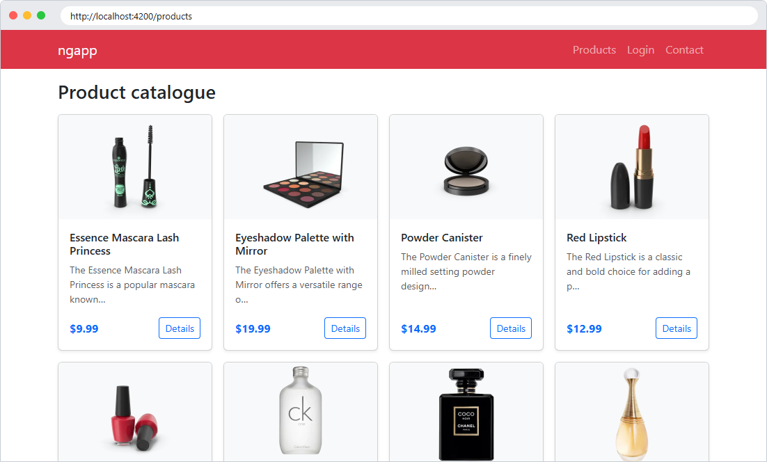 Product catalogue - Angular