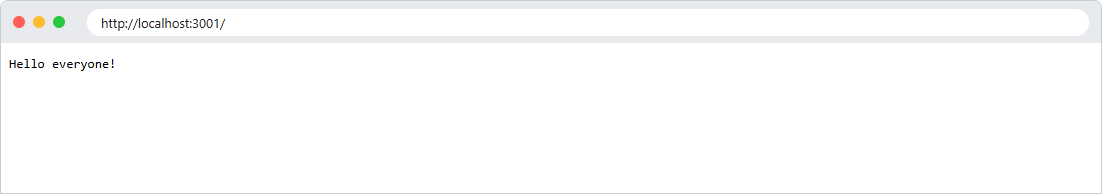 Plain Node server