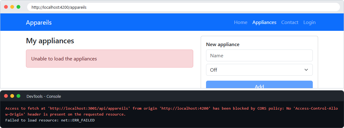 CORS error