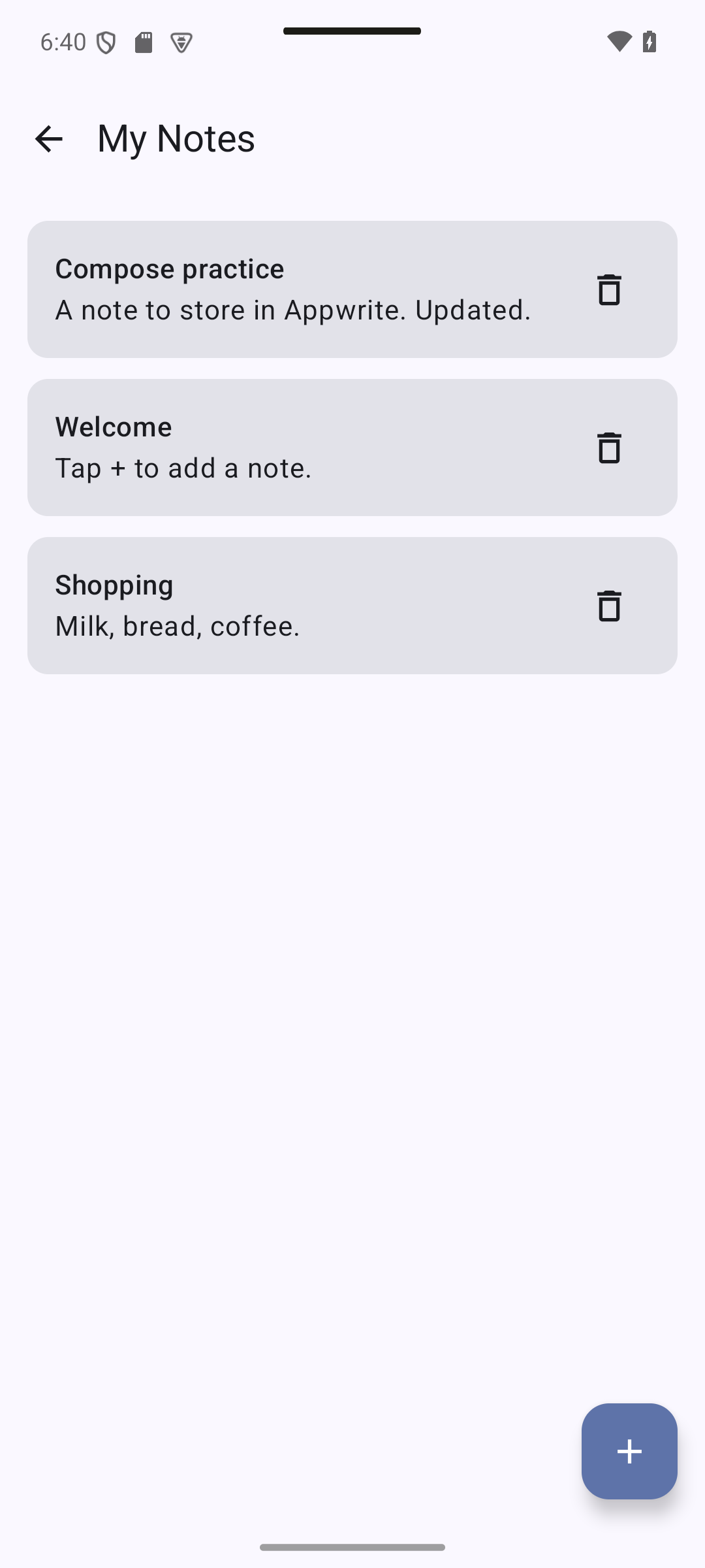 note updated — 6.5 Notes Repository