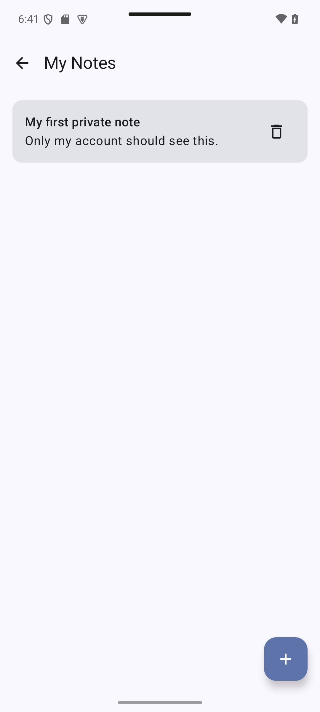 private note created — 8.3 Update the ViewModel and the Screen