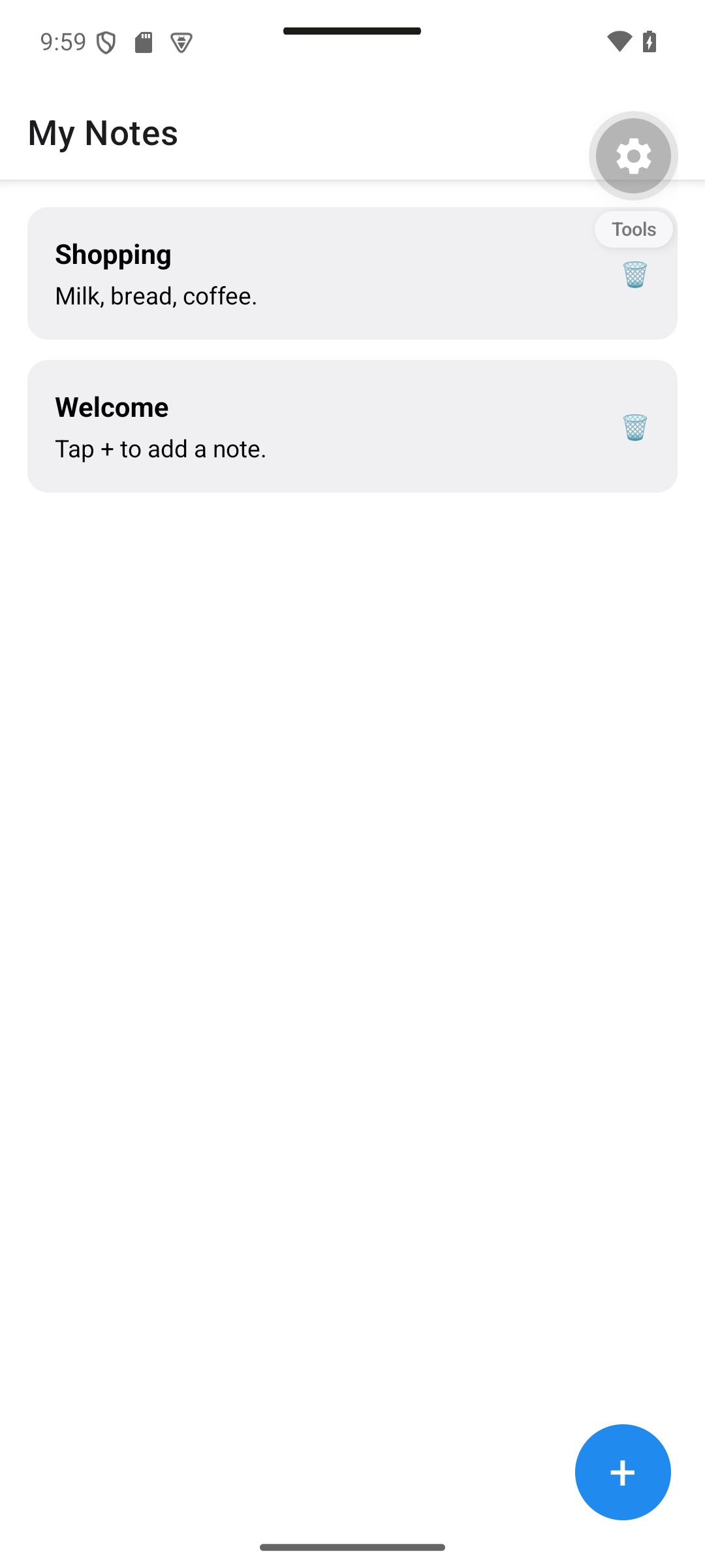 React Native: Shopping and Welcome are loaded from Appwrite.