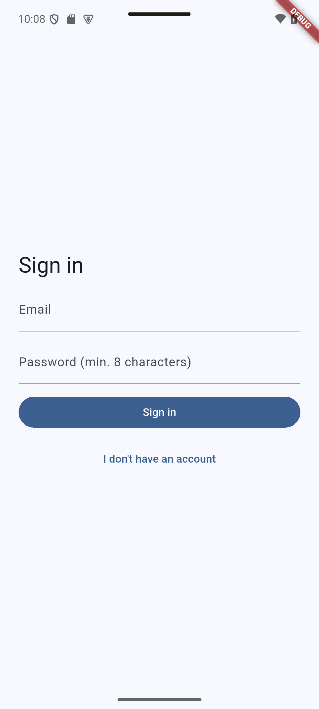 Flutter: Sign out returns to the login screen.